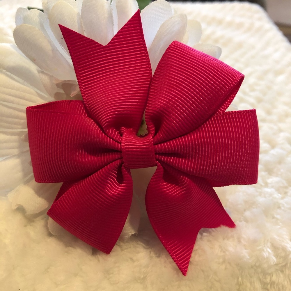 🌸3/$9🌸 Handmade Hot Pink Hairbow